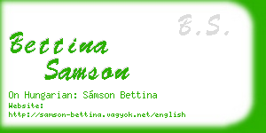 bettina samson business card