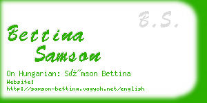 bettina samson business card